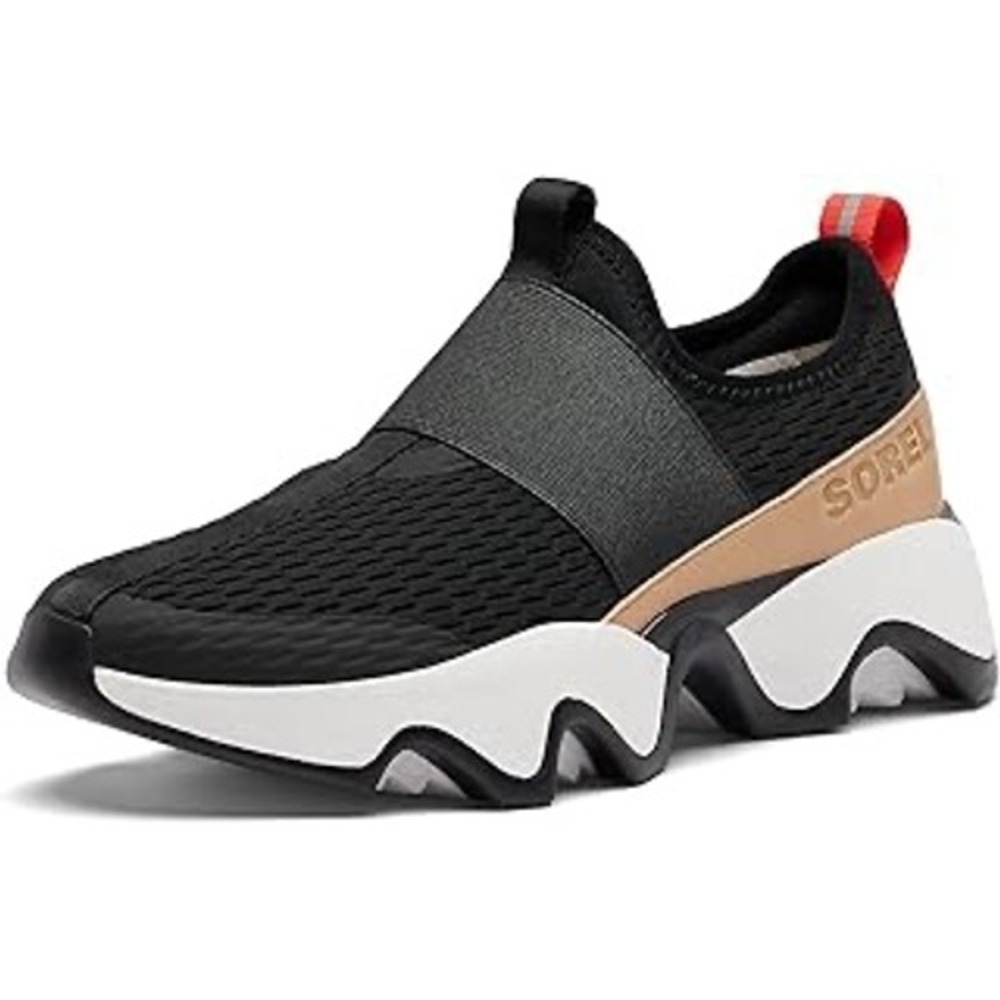 Sorel Women's Black and Tan Slip-On Sneakers